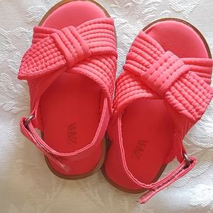 ZARA baby sandals in Coral/red size 19 (6-12 month